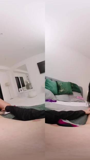 Spectacular moment from "Sneaking Out of a Party for a Threesome - Virtual Real Porn"