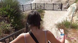 Cruising on the coast with super cute Brianna Arson and getting head out in public POV
