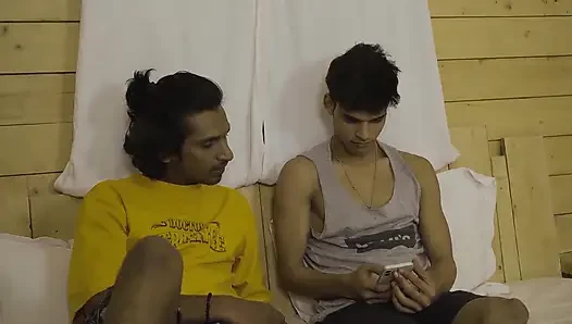 Two Freinds Fucked Their Sexy Hot Best Freind in Their Hostel Room, Hardcore Threesome