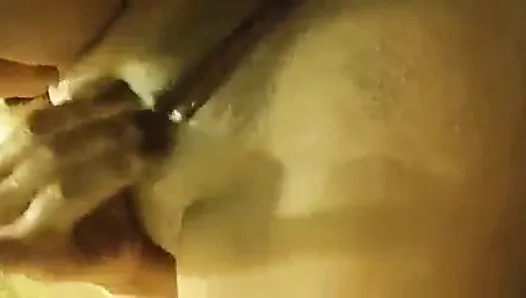 Mexican milf masturbate in the washroom