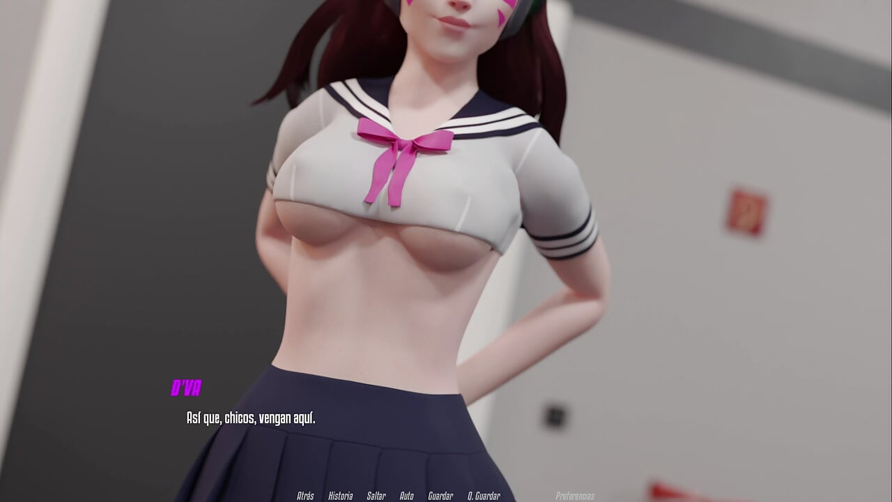 Overwatch XXX - Overwatch D.va Três Homens Depois da Academia - D.va Rota