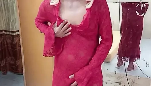 Oanh Le transgender wearing a selfie cock terrier dress