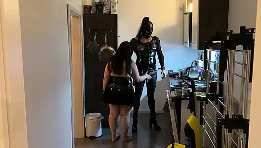 Fetish Lofts Clean-up Session with TV Slave Part 1-3