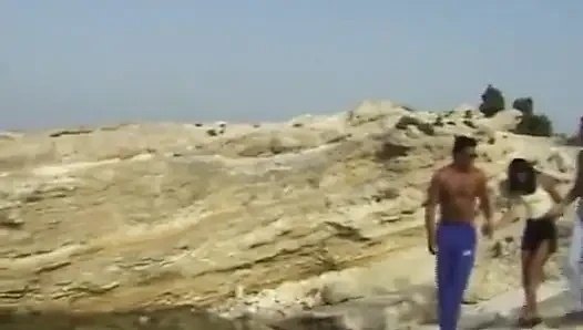 Cute Teen From Germany Got Double Fucked on the Beach