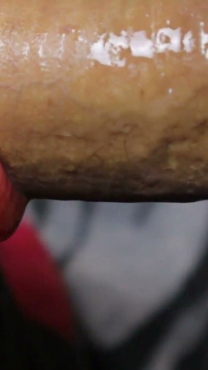 very close-up of plunging a penis into a wet mouth | Clip 1