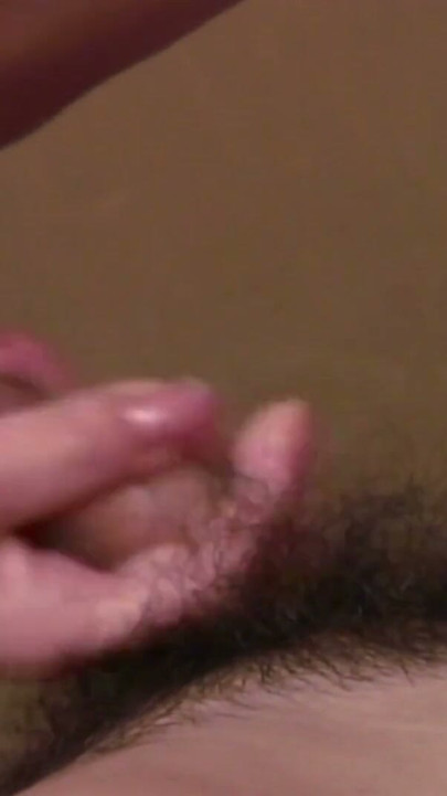 Hairy Pussy Hot Tight Brunette Catches Boyfriend Masturbating and tries to Help Him Cum Quick by Massaging his Dick | Clip 3
