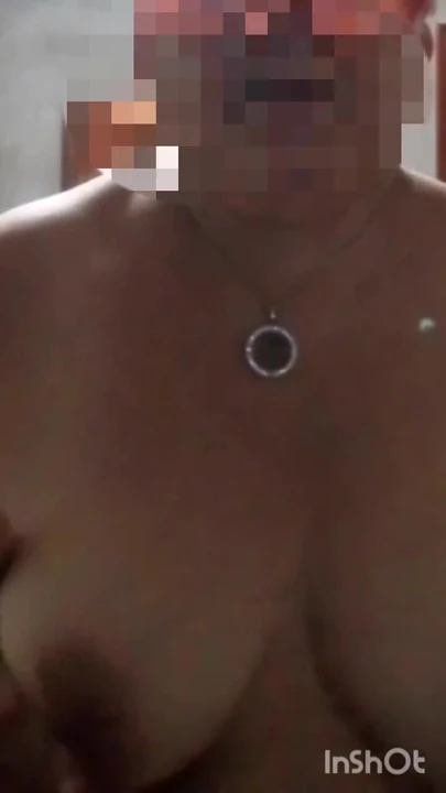 Iconic moment from "Widowed grandmother sends a video to her lover touching her tits"