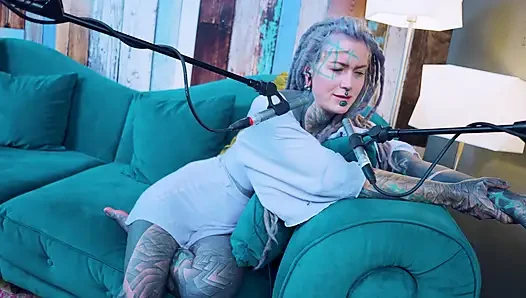 I talk about I - Isolation - ASMR podcast SFW talking goth skinny girl dreadlocks tattoo model inked girl