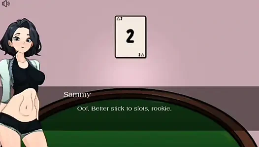 Обнаженное очко с хорошим телом в казино