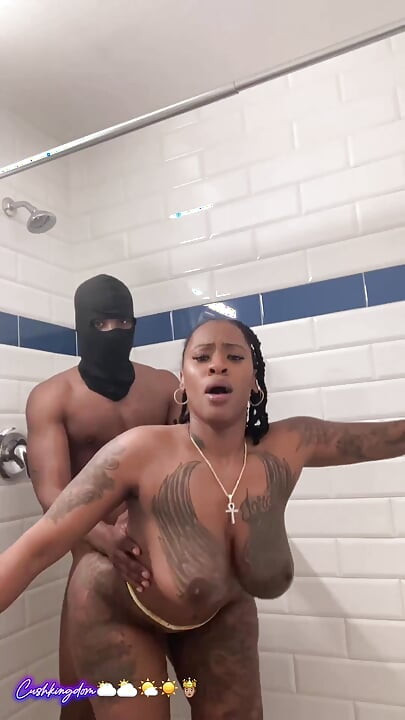 Big titty big booty Sex Goddess gets fuck hard in shower!