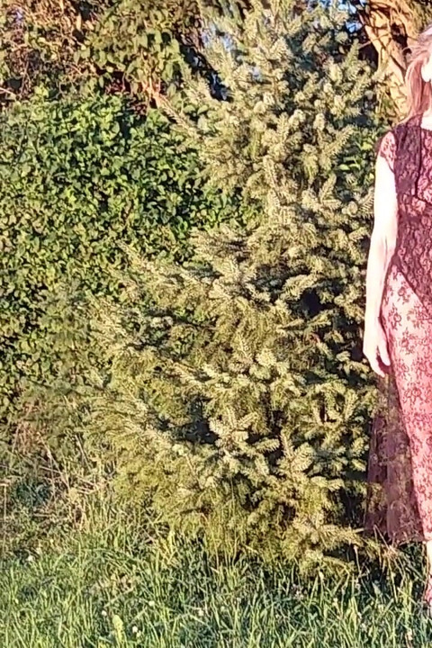 Granny Is Wearing a Sheer Bodysuit Outside