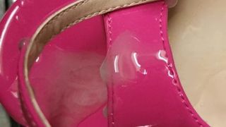 Pink Pleaser High Heels Cummed