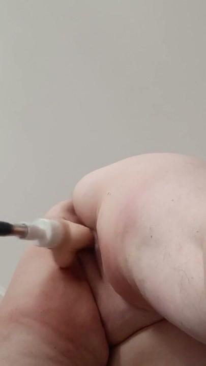 horny neighbor has fun with a sex machine | Clip 1
