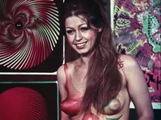 Vintage anni’ 60 morbido intro film di hippie vs. Lei è un arcobaleno