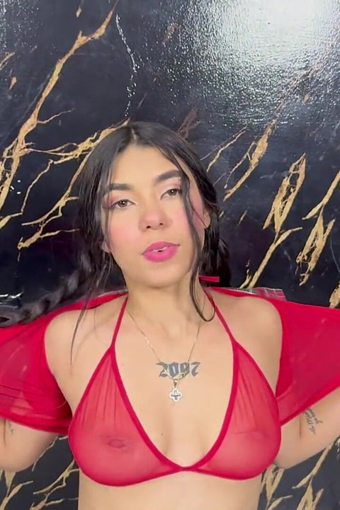 Petite Latina Is Not Shy in Front of the Camera... and She Has the Best Gift for Him