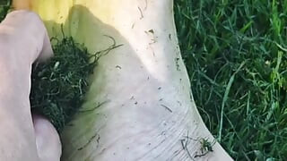 Dodirivanje trave: Bosonogo prizemljenje u parku