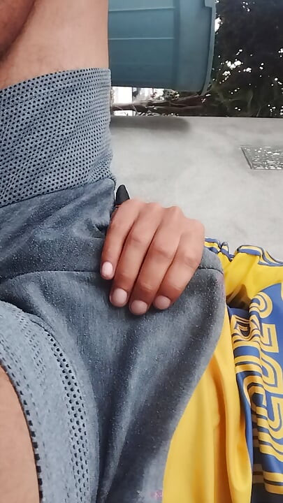 Man Gets Hot and Masturbates Under His Clothes