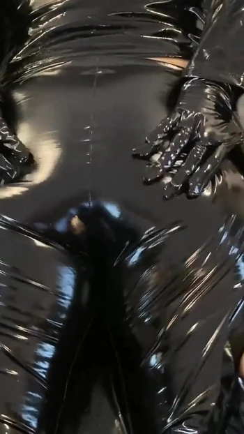 Key moment from "Vinyl Fetish Outfit Masturbation"