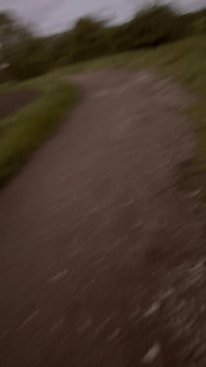 Long naked walk down lanes to river