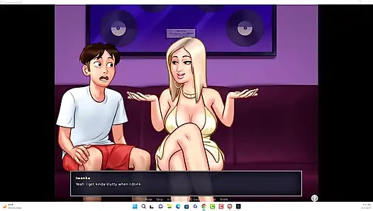 Summertime saga - Johannes and Erik watched Iwanka, Iwanka gave Johannes a blow job on camera