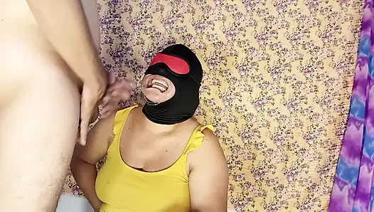 Beautiful woman likes to drink cock milk daily