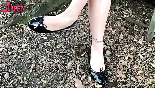 Hot teen smoking in a park