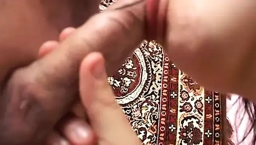 Pregnant woman rides a hard cock