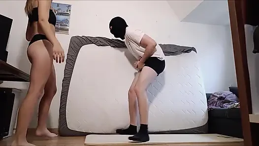 Barefoot Ballbusting in Bikini