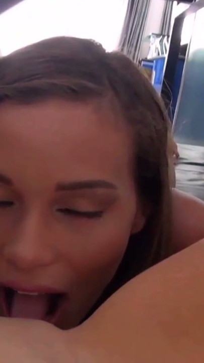 A gorgeous sun tanned brunette is being recorded by her lesbian friend in a masturbation | Clip 1