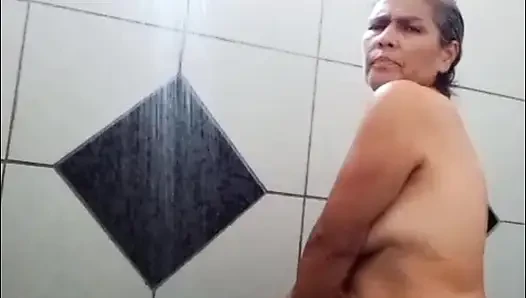 Playing in the shower