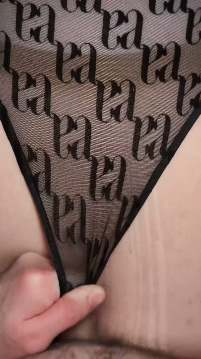 POV Fat Ass White Curvy Brunette DoggyStyle Lingerie Bodysuit Pantyhose Stockings EvStPorno | Clip 1