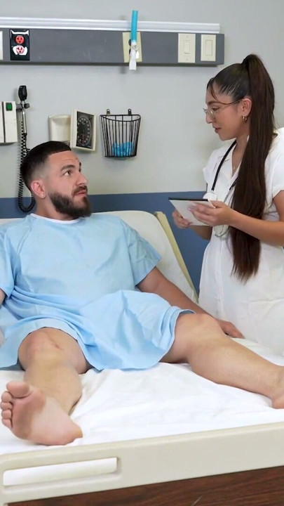 Three Hot Doctors Take Turns Bouncing Up And Down On Lucky Patient's Dick | Clip 1
