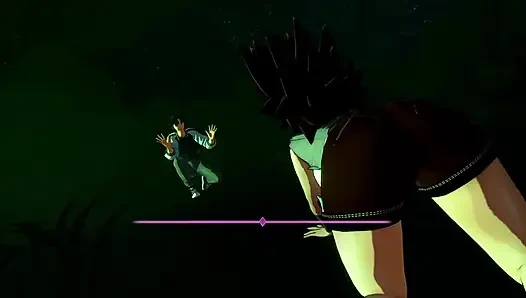 İki süper Saiyan kız ultra içgüdüsel adama karşı