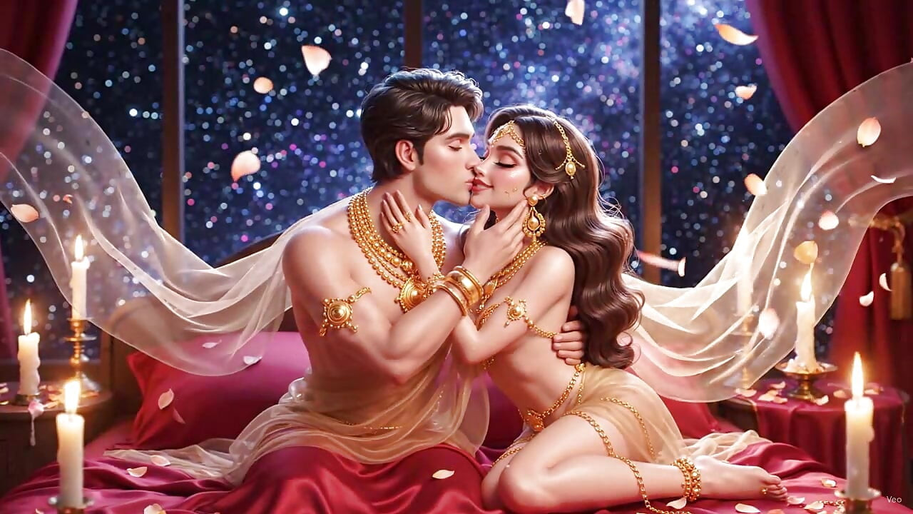देसी कपल की फुल नाईट पॅशन - गोल्ड ज्वेलरी में सेक्सी भाभी और मस्क्युलर हस्बंड का हॉट बेडरूम रोमांस
