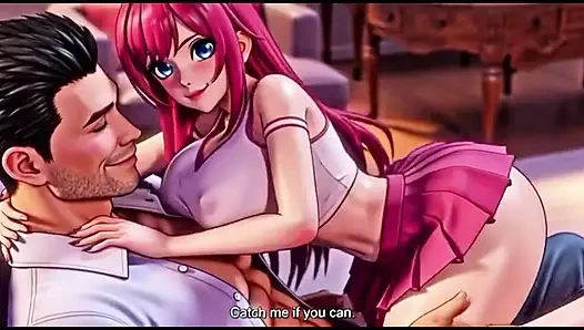 Üvey kız üvey babasını odada tek başına baştan çıkarıyor