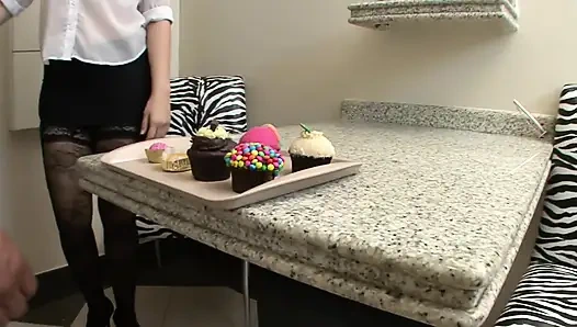 The Hottie Wanted to Eat a Brigadeiro but Received a Huge Chocolate Prick Filled with Milk Instead