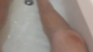 Small dick pee in bathtub
