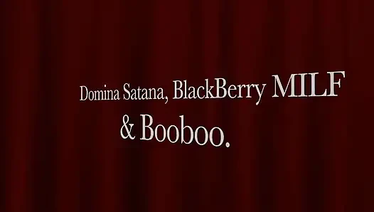 Part 1:- Domina Satana Punishes Booboo in a CBT Clamp with Blackberrymilf