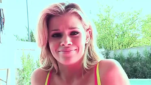 Beauty blonde and tattooed petite loves pussy