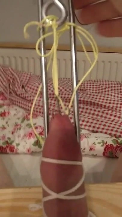 Foreskin piercing with hooks and homemade device