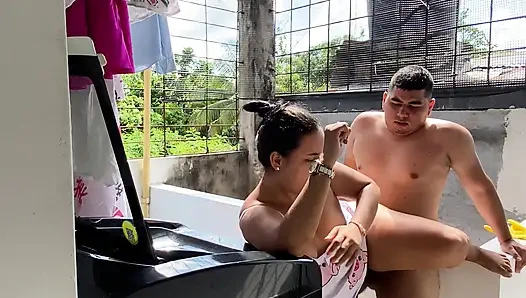 Stepmom has sex with her stepson while stepdad is not home