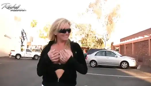 Rachel masturbates outdoors