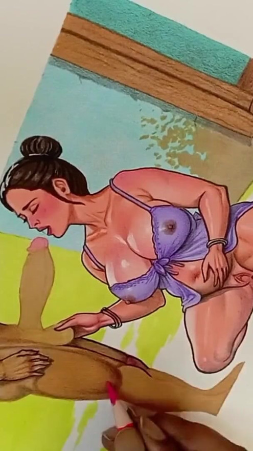 Desi Sexy Indian Sister in law drinking pee from the big cock of brother in law while pissing herself in the open | Clip 2