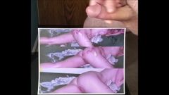 Double cock cum tribute to my girl spreading her pussy open