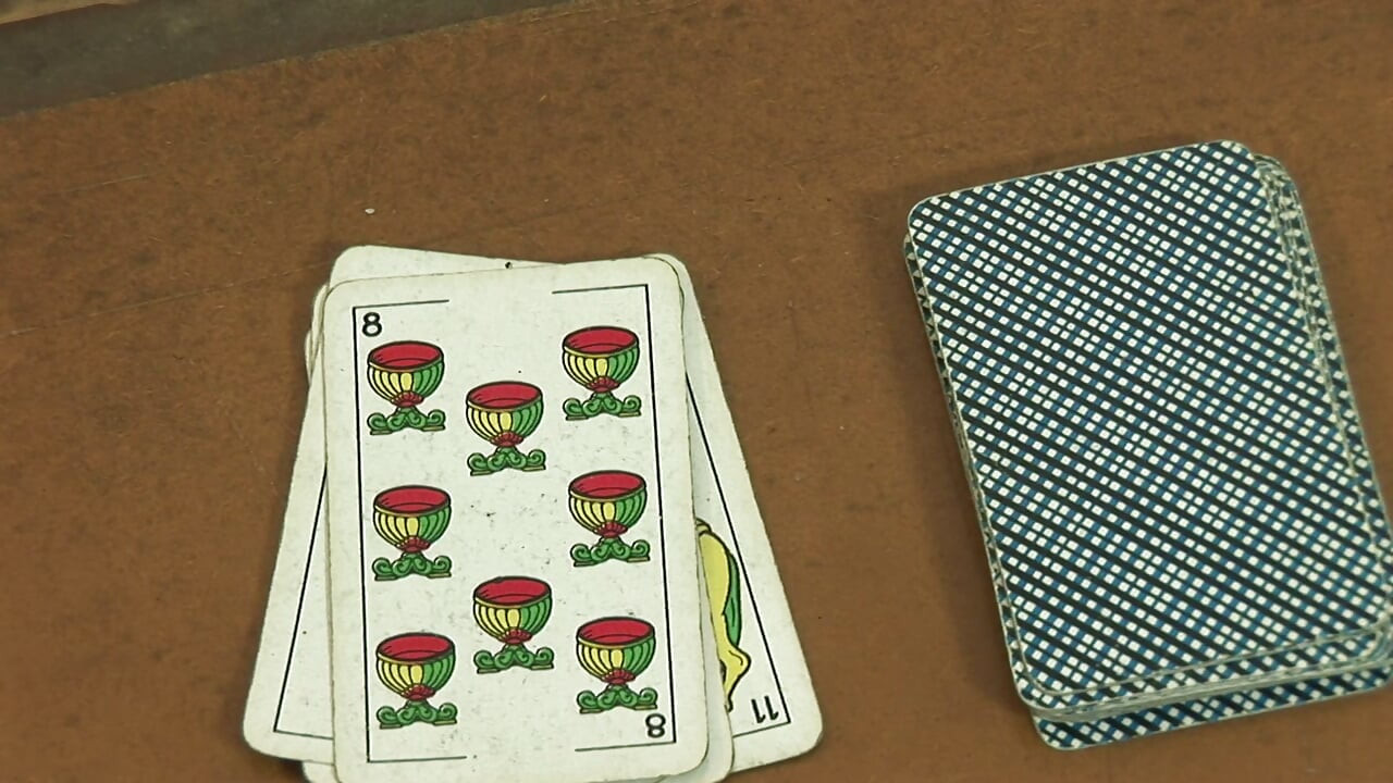 Sweet boys playing card and then fucking hard