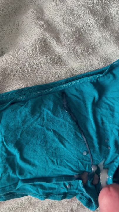Cum on wife’s panties 2