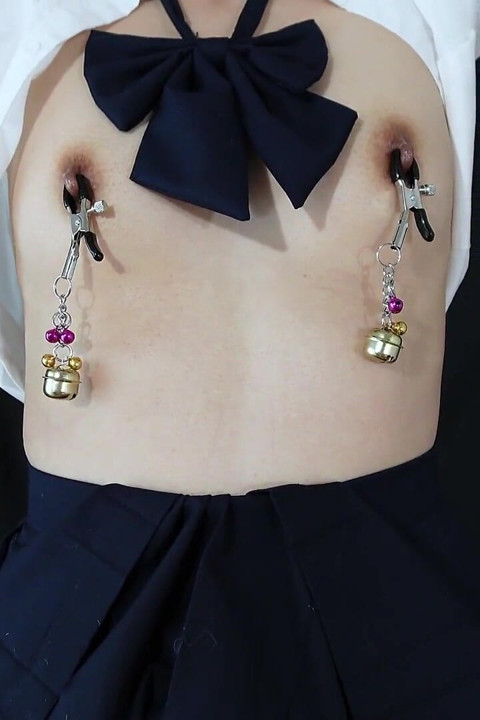 Every Time the Bell on Her Nipple Clip Rings, Her Pussy Throbs.
