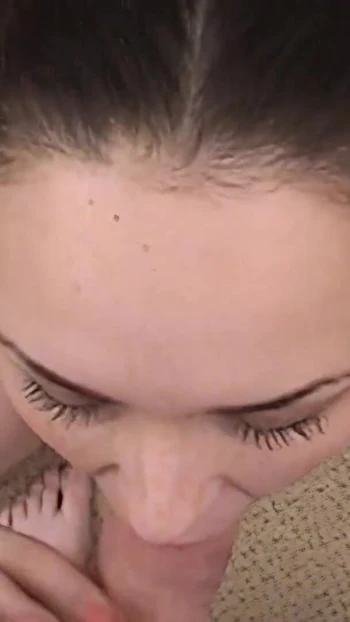 Powerful moment from "Shy teen give daddy a hot blowjob!"