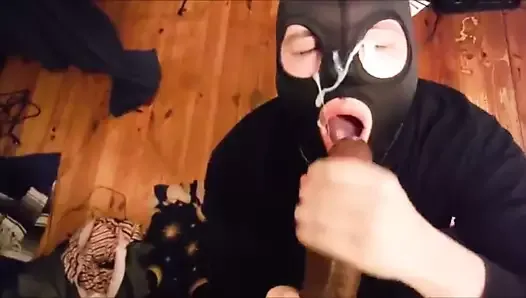Sucking anonymous BBC and Facial