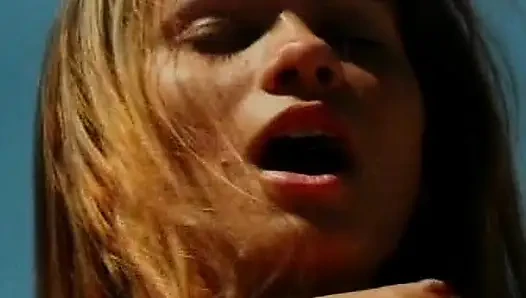 Exotic beauty rides dick by the pool